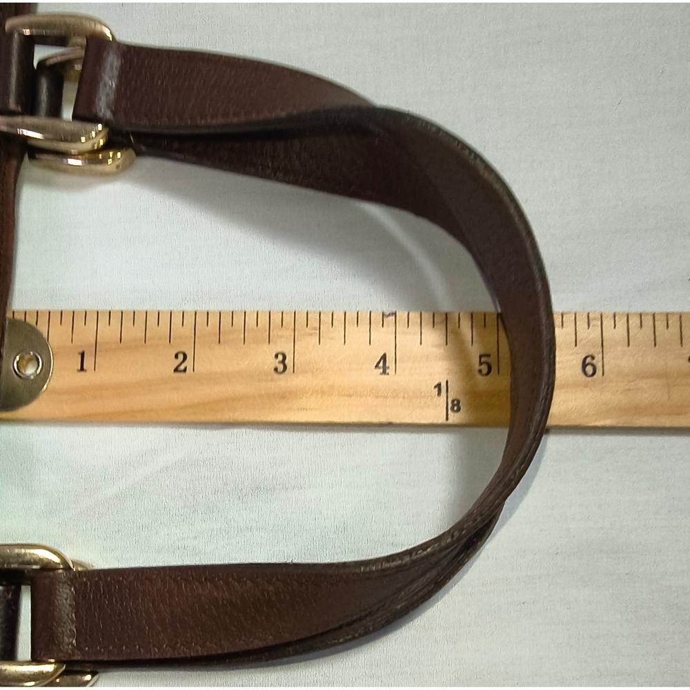 Gucci Abbey D-ring 2 Handle Canvas Tote Brown and Tan 10 x 10 x 4 - Picture 6 of 10